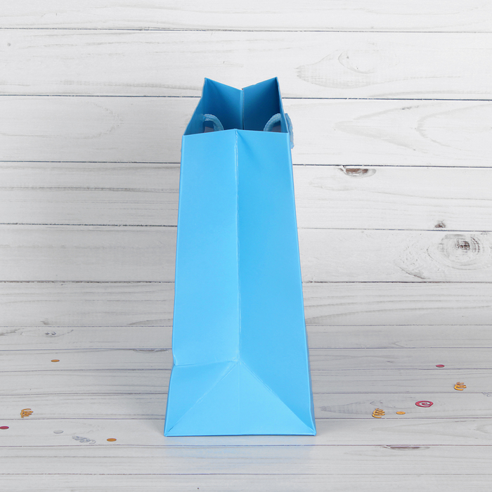 Пакет подарочный, голубой, люкс, 59 х 17 х 44 см