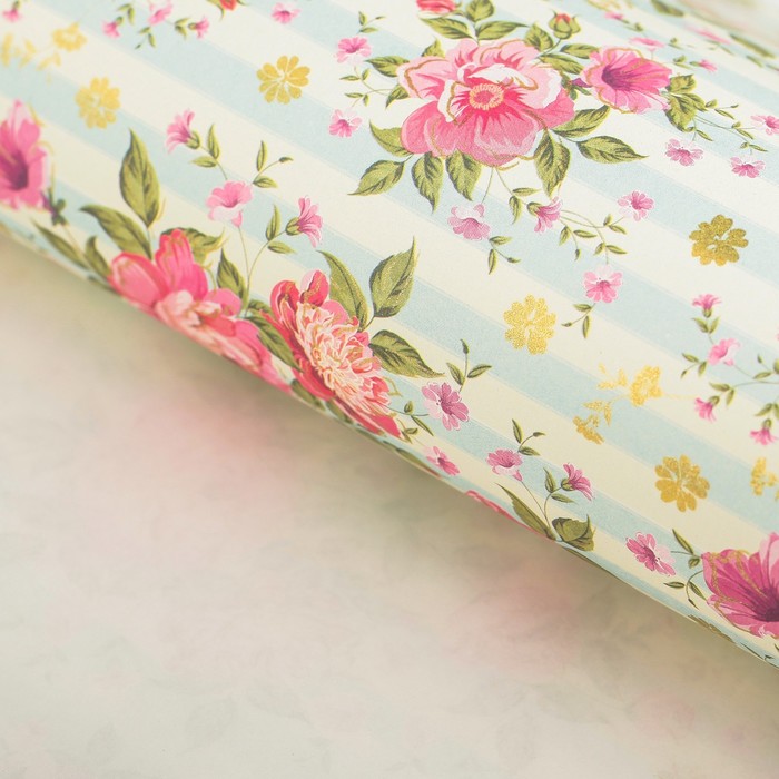 Бумага с золотым тиснением "Нежный бриз", 50 x 70 см