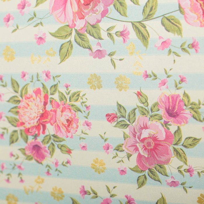 Бумага с золотым тиснением "Нежный бриз", 50 x 70 см