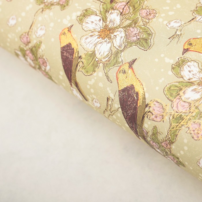 Бумага с золотым тиснением "Романтичный миг", 50 x 70 см