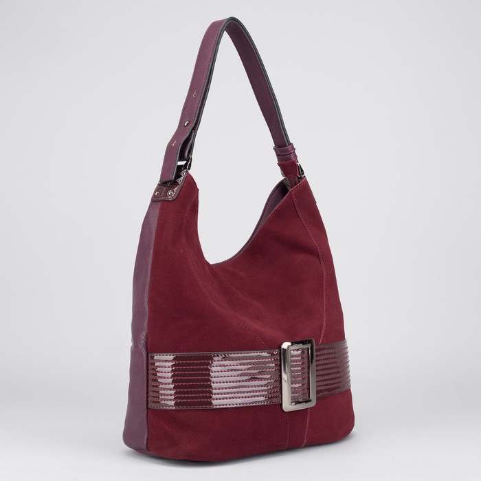 Сумка женская на молнии, 1 отдел с перегородкой, наружный карман, цвет бордовый
