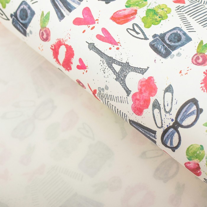 Бумага с золотым тиснением "Гламур", 50 x 70 см