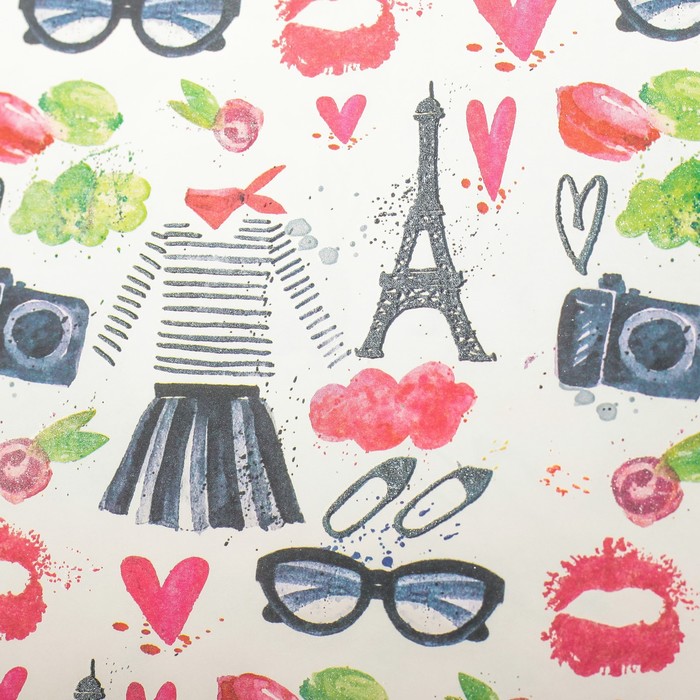 Бумага с золотым тиснением "Гламур", 50 x 70 см