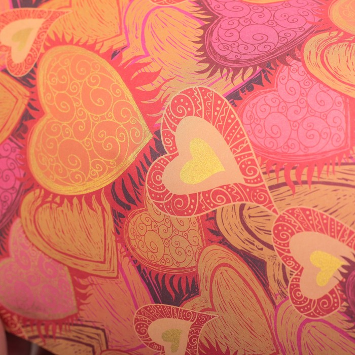 Бумага с золотым тиснением "Магия чувств", 50 x 70 см