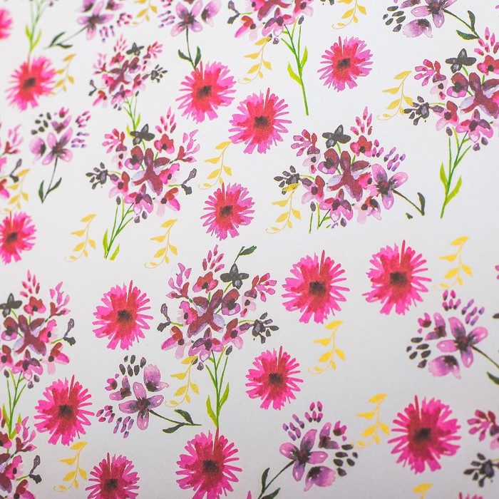 Бумага с золотым тиснением "Сладкий коктейль", 50 x 70 см