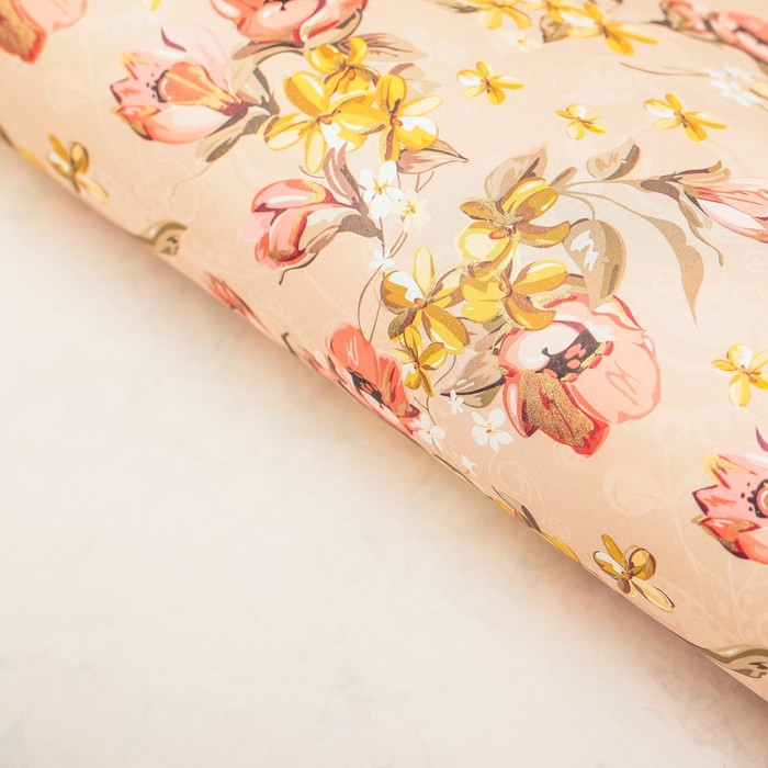 Бумага с золотым тиснением "Летнее утро", 50 x 70 см