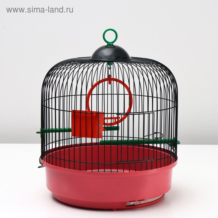 

Клетка для птиц круглая, сварная, малый поддон, 33 x 33 см, микс цветов