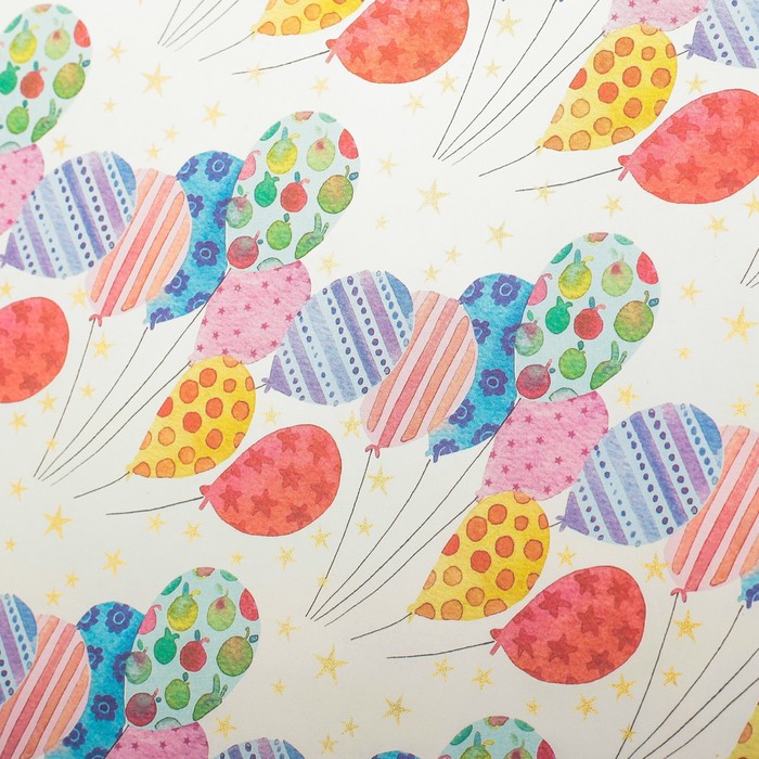 Бумага с золотым тиснением "Осенняя пора", 50 x 70 см