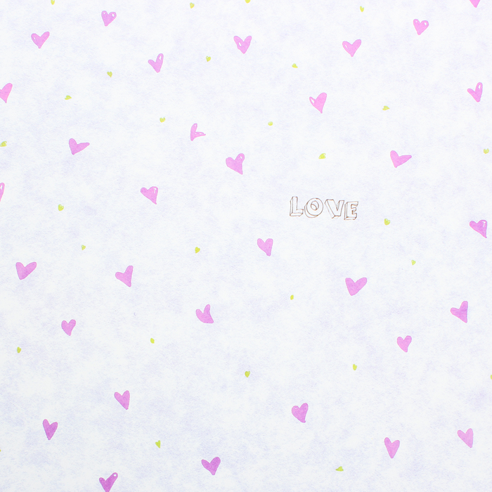 Бумага упаковочная "Сердечки", 50 см х 70 см