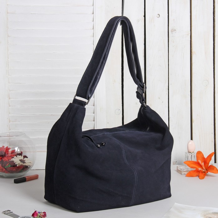 Сумка женская на молнии, 1 отдел, наружный карман, цвет синий