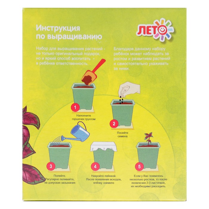 Набор для выращивания растений Юный агроном "Базилик"