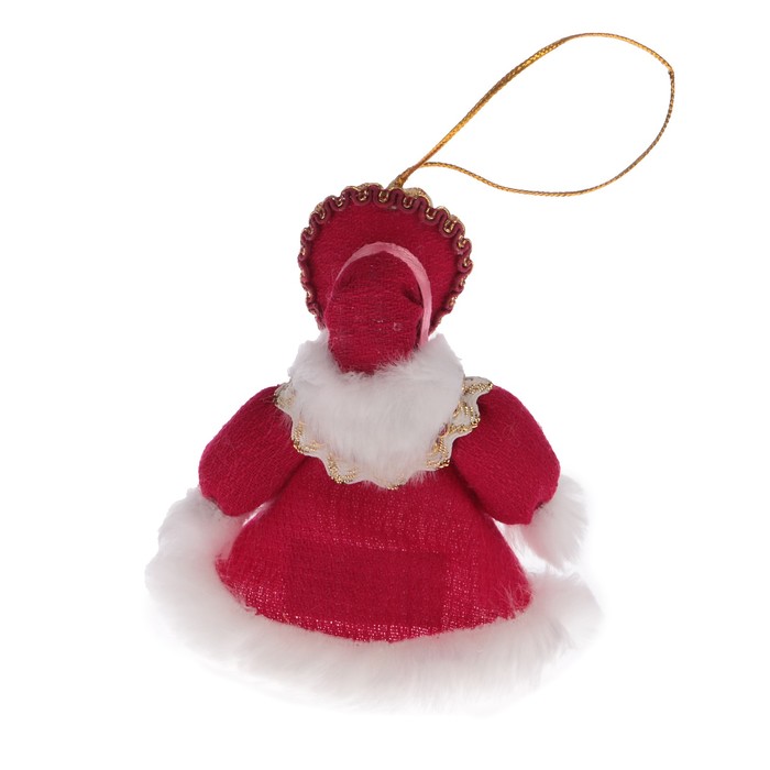 Сувенирная кукла-подвеска "Барышня в шубке и капоре" 1830гг. Россия 12 см