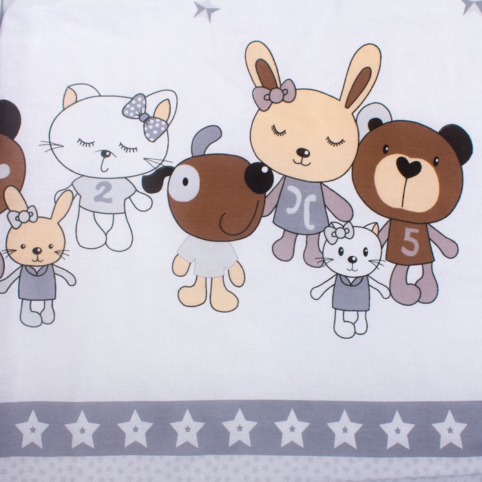 К-т в кровать Лучшие друзья 6пр., белый, бязь/аэрофайбер, 120г/м, хл100%