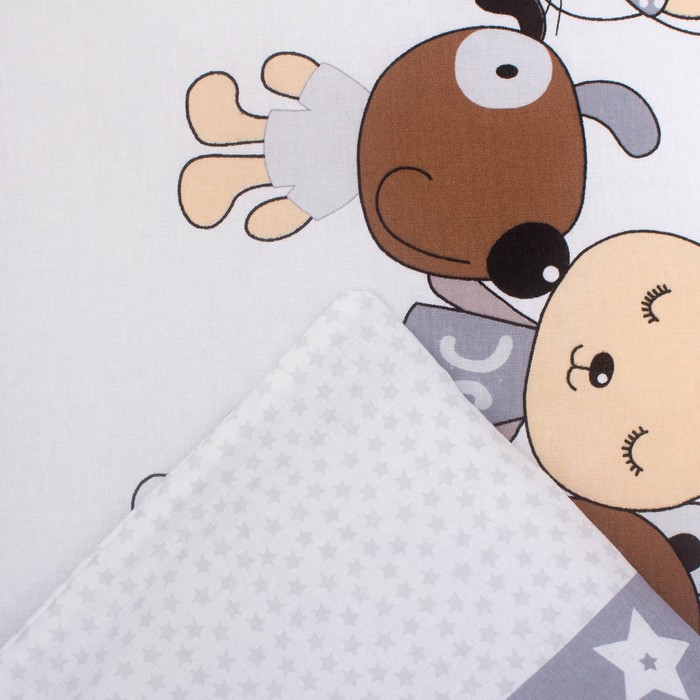 К-т в кровать Лучшие друзья 6пр., белый, бязь/аэрофайбер, 120г/м, хл100%