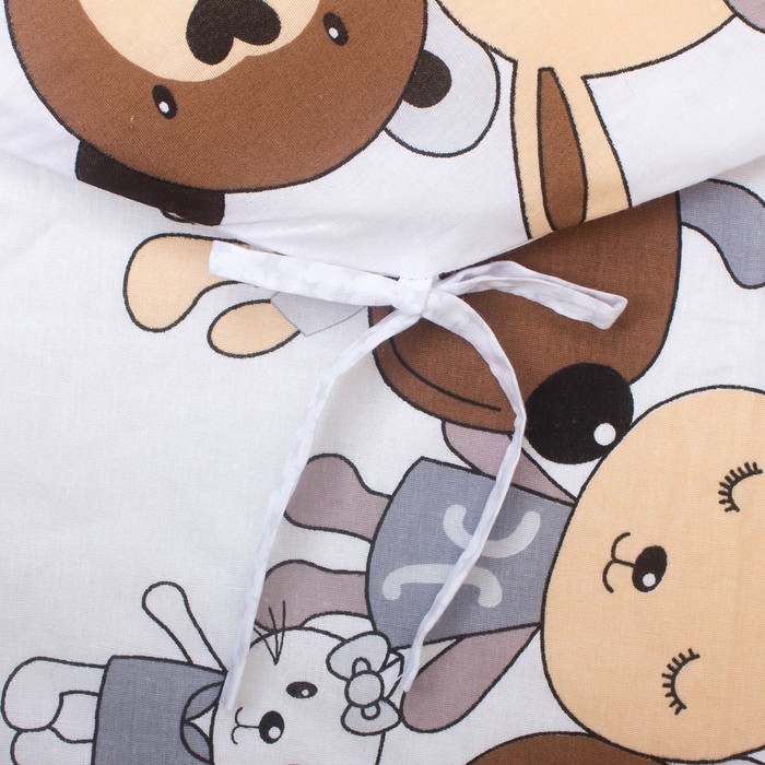 К-т в кровать Лучшие друзья 6пр., белый, бязь/аэрофайбер, 120г/м, хл100%