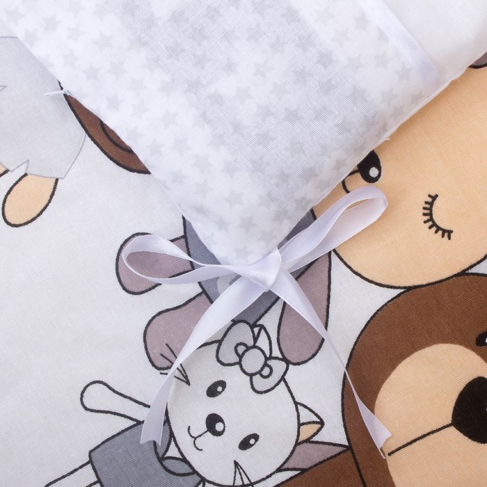 К-т в кровать Лучшие друзья 6пр., белый, бязь/аэрофайбер, 120г/м, хл100%