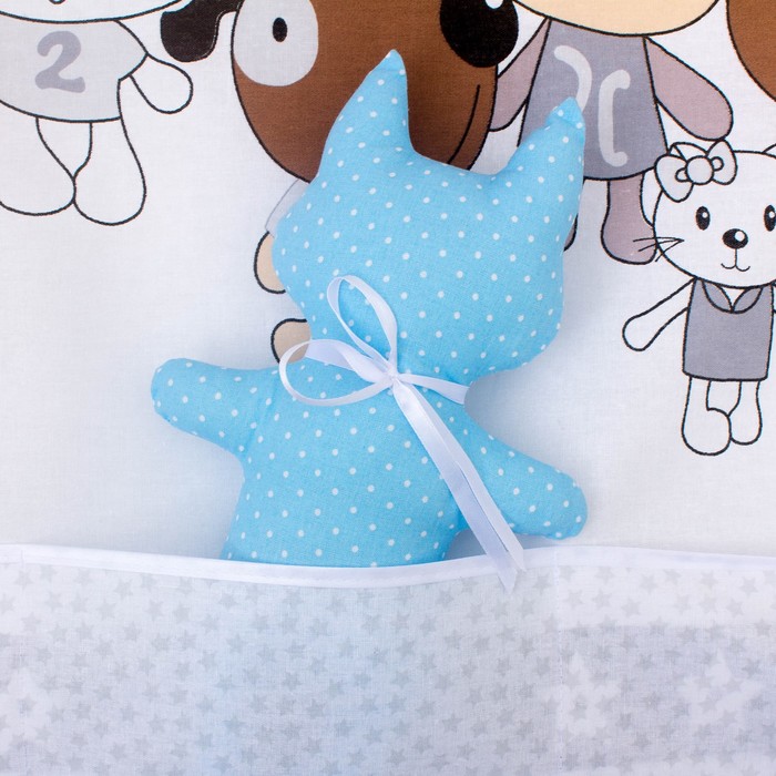 К-т в кровать Лучшие друзья 6пр., белый, бязь/аэрофайбер, 120г/м, хл100%