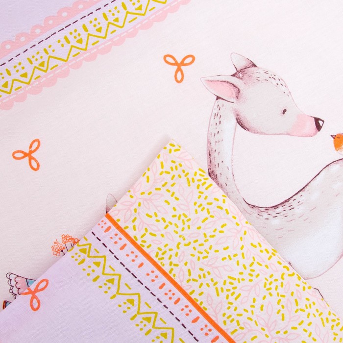 К-т в кровать Оленята 6пр., сиреневый, бязь/аэрофайбер, 120г/м, хл100%