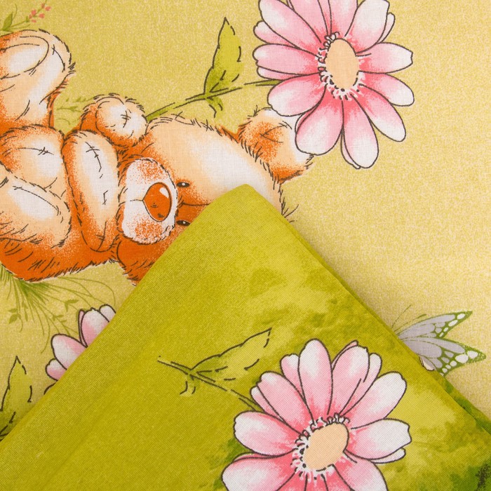 К-т в кровать Мишка с лейкой 6пр., бежевый, бязь/аэрофайбер, 120г/м, хл100%