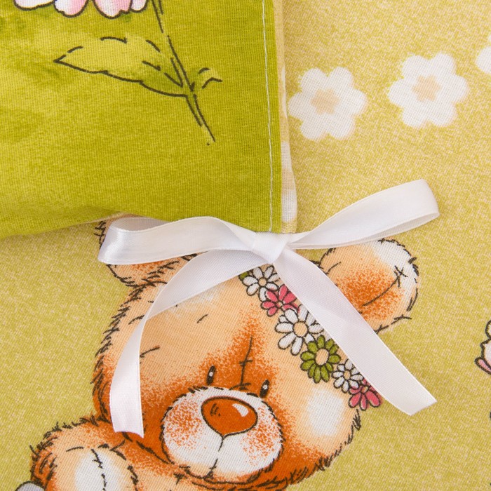 К-т в кровать Мишка с лейкой 6пр., бежевый, бязь/аэрофайбер, 120г/м, хл100%