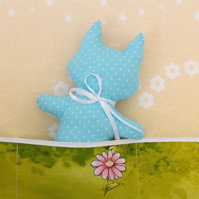 К-т в кровать Мишка с лейкой 6пр., бежевый, бязь/аэрофайбер, 120г/м, хл100%