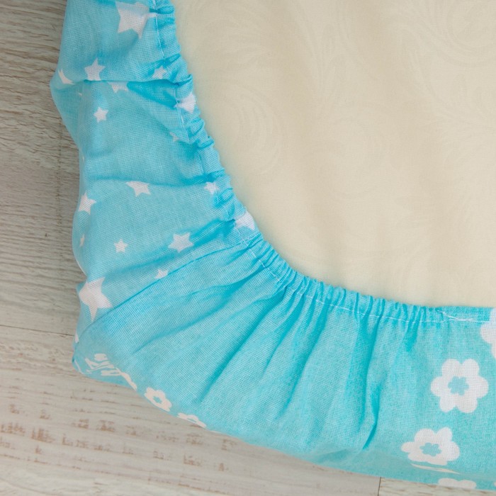 К-т в кровать Мишка с лейкой 6пр., голубой, бязь/аэрофайбер, 120г/м, хл100%