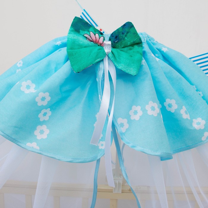 Комплект в кровать "Мишка с лейкой" 7пр., голубой, бязь/аэрофайбер, 120г/м, хл100%