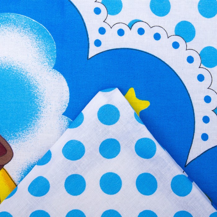 К-т в кровать Соня 6пр., голубой, бязь/аэрофайбер, 120г/м, хл100%