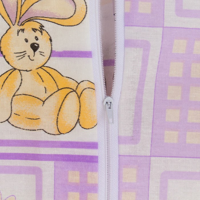 К-т в кровать Зайки в ромашках 6пр., сиреневый, бязь/аэрофайбер, 120г/м, хл100%