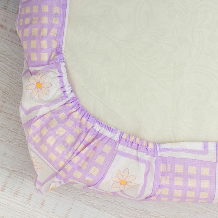 К-т в кровать Зайки в ромашках 6пр., сиреневый, бязь/аэрофайбер, 120г/м, хл100%