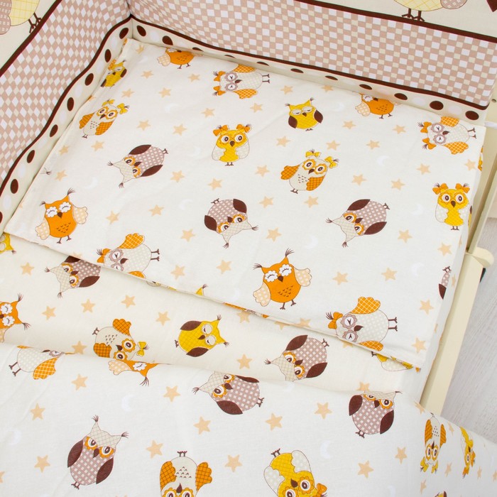 Комплект в кровать "Совушки" 6пр., бязь/аэрофайбер, 120г/м, хл100%