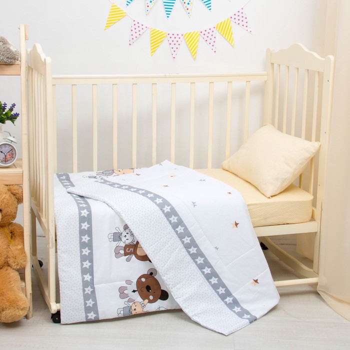 Одеяло 140х108см, поплин/аэрофайбер, 130/200г/м, хл100%