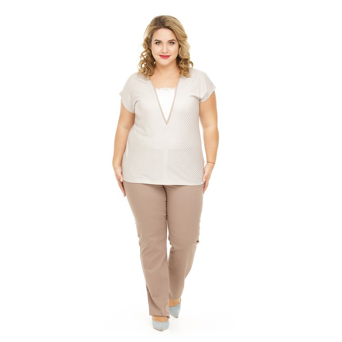 Блуза женская "Мариетта", размер 58, цвет молочный 1038М