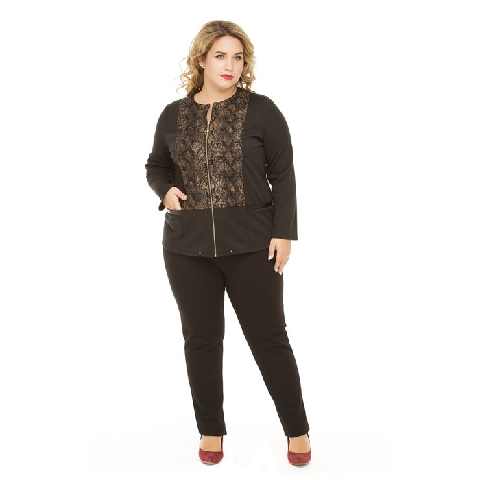 Джемпер женский "Джина", размер 56, цвет чёрный 1020Ч