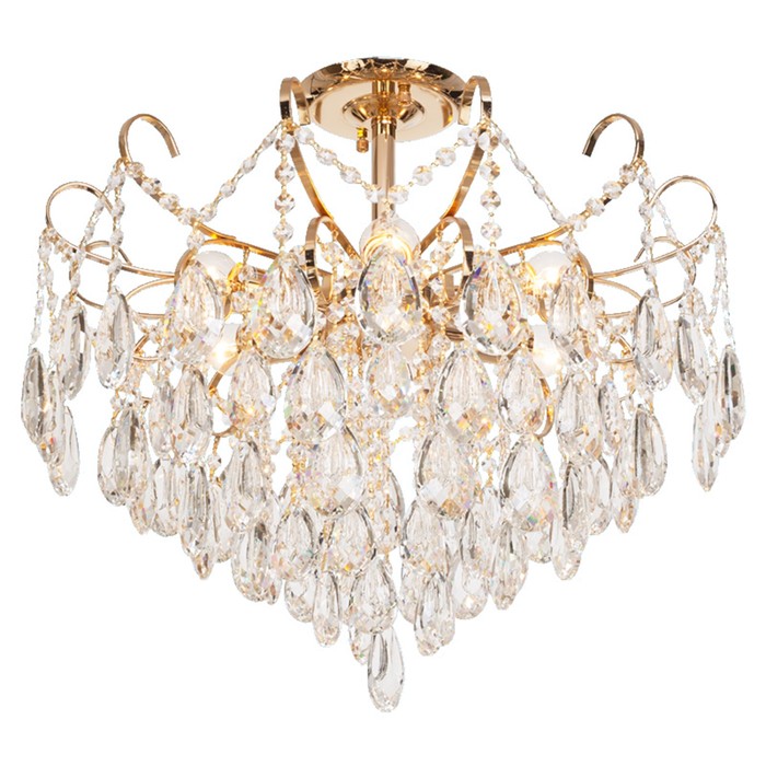 Люстра потолочная "Виена" 6х60Вт Е27 золото 55х55х50