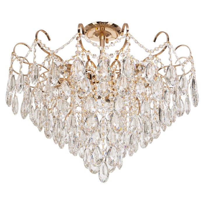 Люстра потолочная "Сюзанна" 9х60Вт Е27 золото 66х66х58