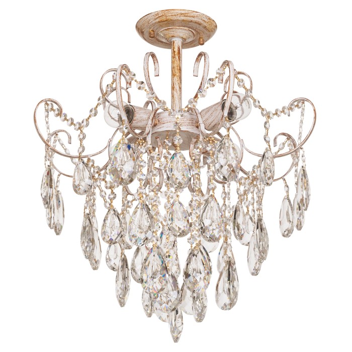 Люстра потолочная "Сюзи" 4х60Вт Е27 золото 72х72х58