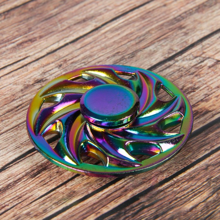 Спиннер "Литьё", цинковый сплав, перламутр 6*1,5*6см