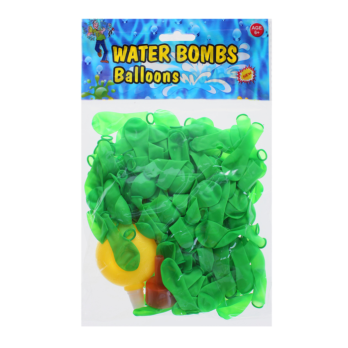Водная бомба набор 200 штук с насосом и насадкой, цвет зеленый