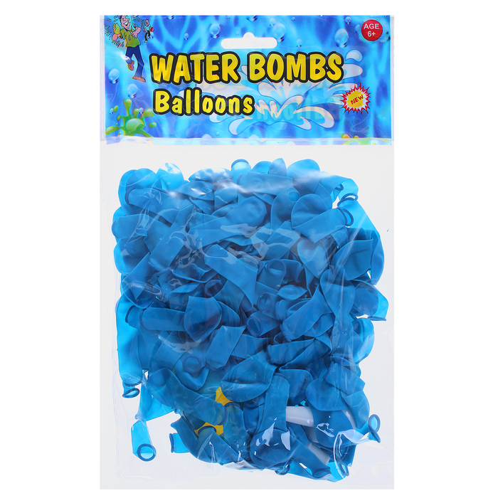 Водная бомба набор 200 штук с насосом и насадкой, цвет синий