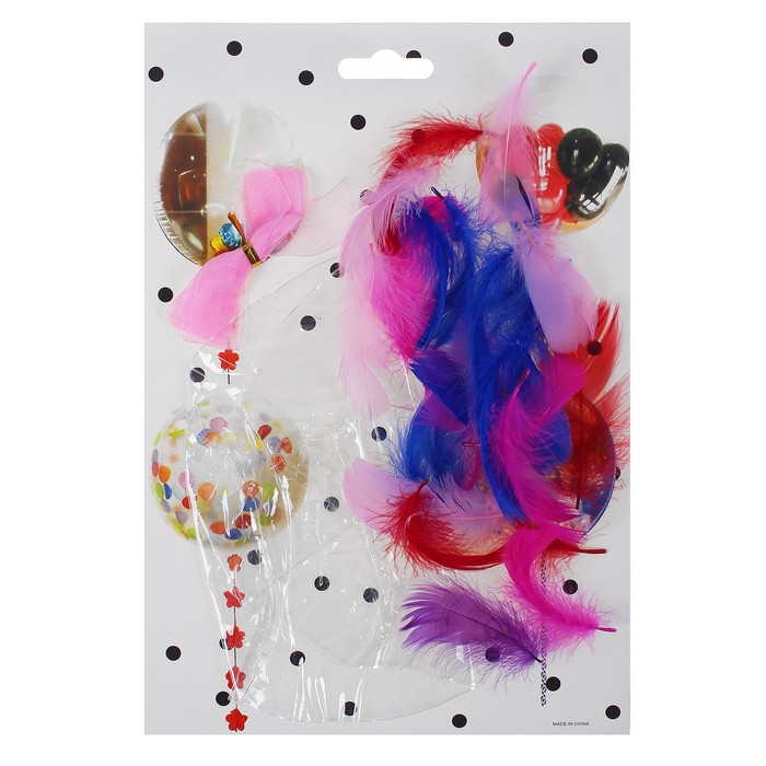 Шар воздушный 18" прозрачный + перья