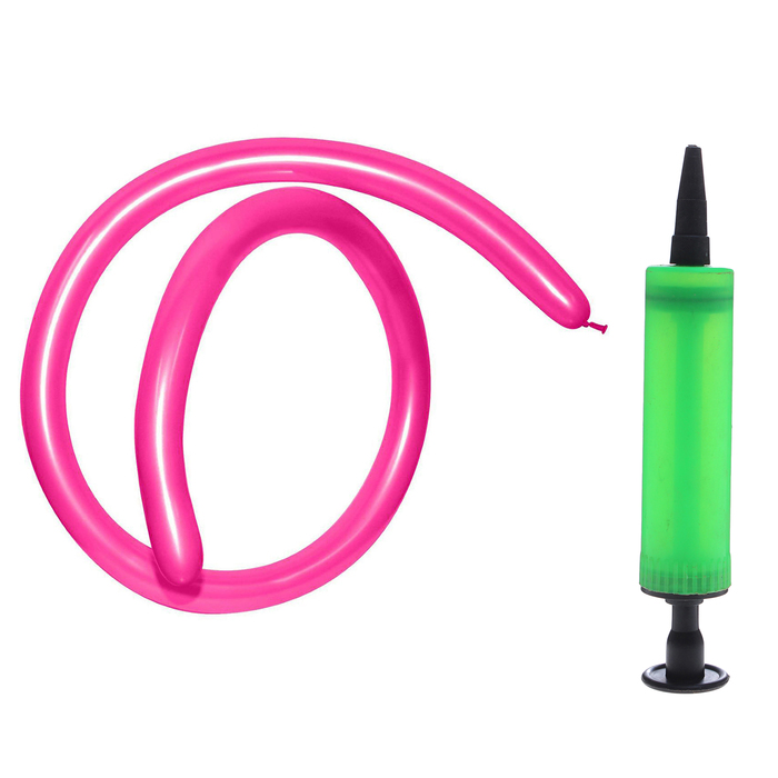 Набор шаров для моделирования 260, ярко розовый цвет, 100 шт + насос