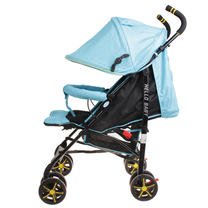 Коляска-трость, цвет голубой/жёлтый