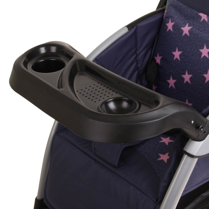 Коляска прогулочная с перекидной ручкой, цвет розовые звёзды