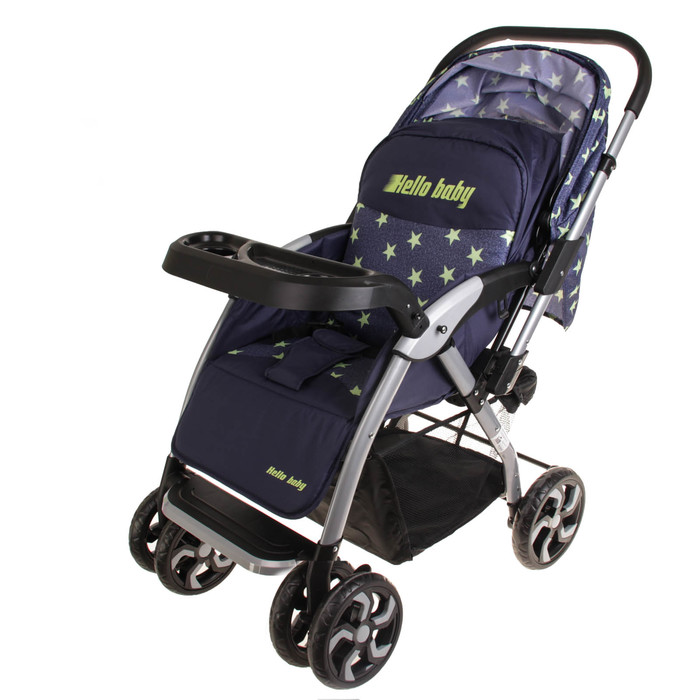 Коляска прогулочная с перекидной ручкой, цвет жёлтые звёзды