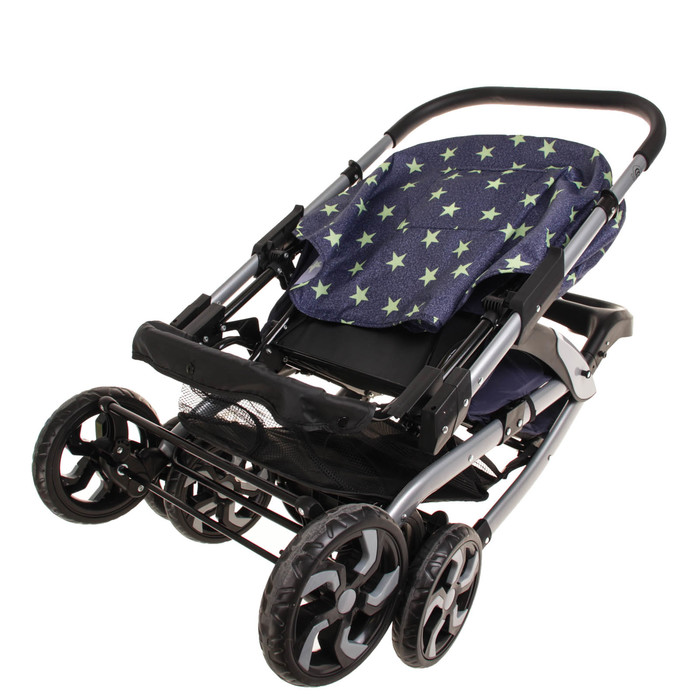Коляска прогулочная с перекидной ручкой, цвет жёлтые звёзды