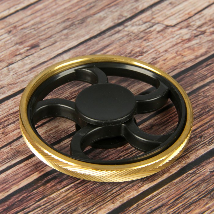 Спиннер "Сансара",черный с золотом 6*6*1,5