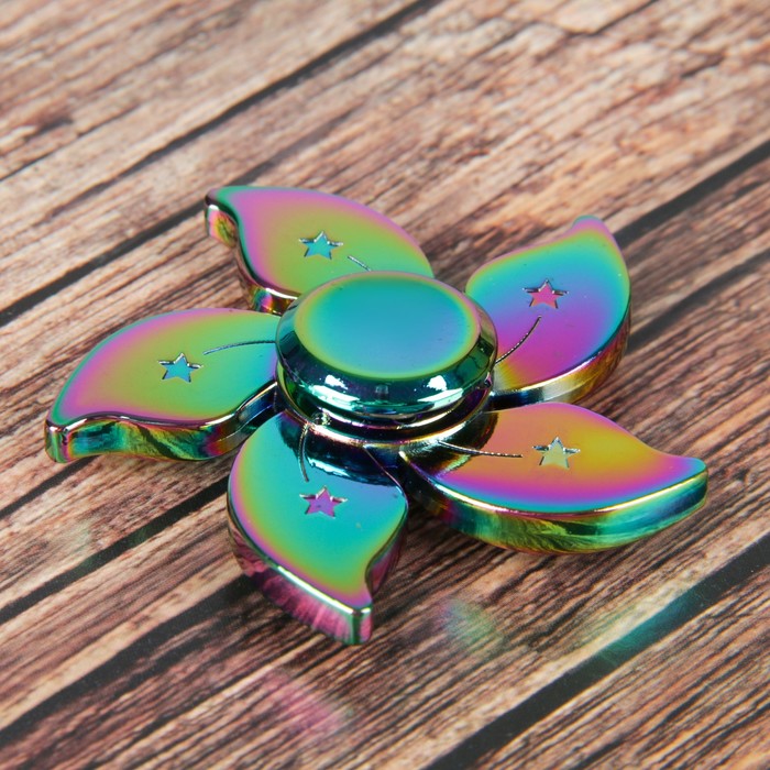 Спиннер "Цветок" хамелеон, малый 5*5*1,5