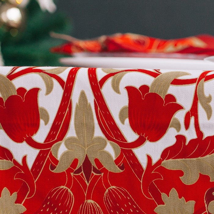 Набор столовый Этель" Сказочные узоры", скатерть 110 х 150 см, салфетки - 4 шт, 100% хл