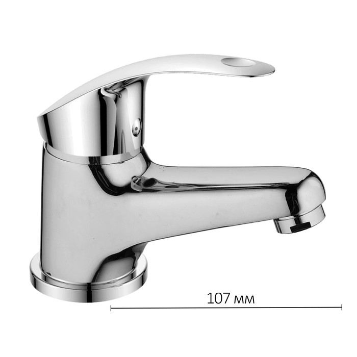 Смеситель для раковины Decoroom DR68011, однорычажный, монолитный, хром